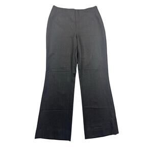 Akris Ankle Dress Pants Charcoal Size 4 Wool High-Rise Wide-Leg Pull-On Formal
